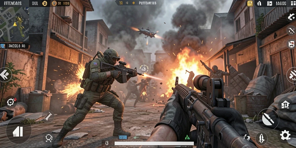 Tampilan gameplay seru dari 33L dengan pertempuran FPS yang mendebarkan.