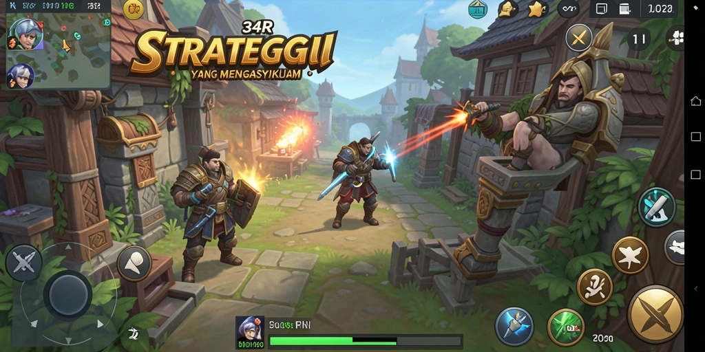 Tampilan gameplay SLG yang mendebarkan di 34R.