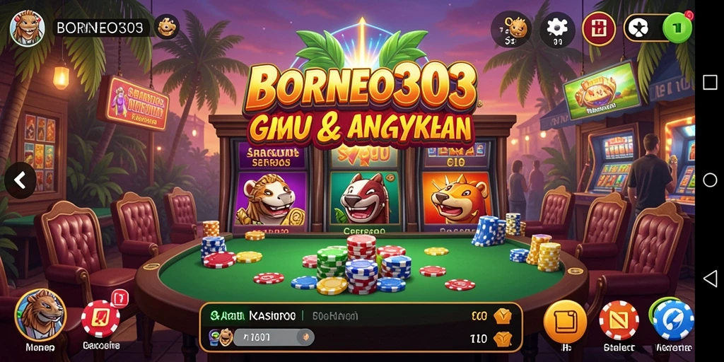 Tampilan gameplay menarik dari BORNEO303 dalam suasana Kasino.