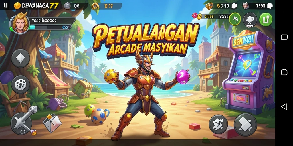 Screenshot gameplay <strong>DEWANAGA77</strong> menunjukkan aksi seru dalam permainan Arcade.