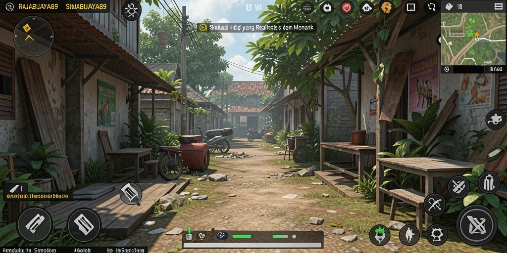 Screenshot utama RAJABUAYA89 menampilkan gameplay simulasi kehidupan yang mendalam.